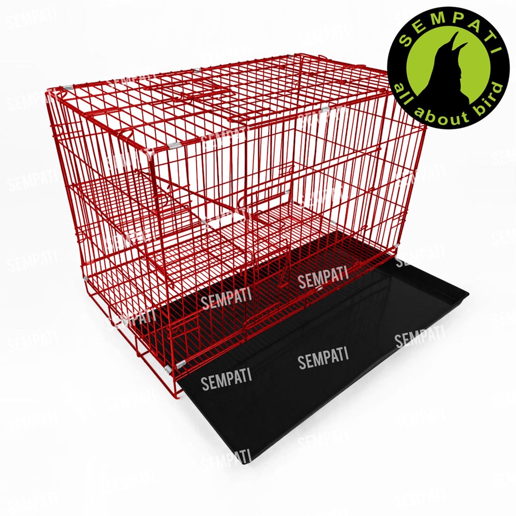 KANDANG KUCING PET CARGO SIZE 75 X 55 CM XL JUMBO KANDANG KUCING KITTEN KANDANG KUCING BESI MURAH SANGKAR KANDANG RUMAH TEMPAT TIDUR KUCING ANJING KELINCI SUGAR GLIDER KDXLCAT-MERAH
