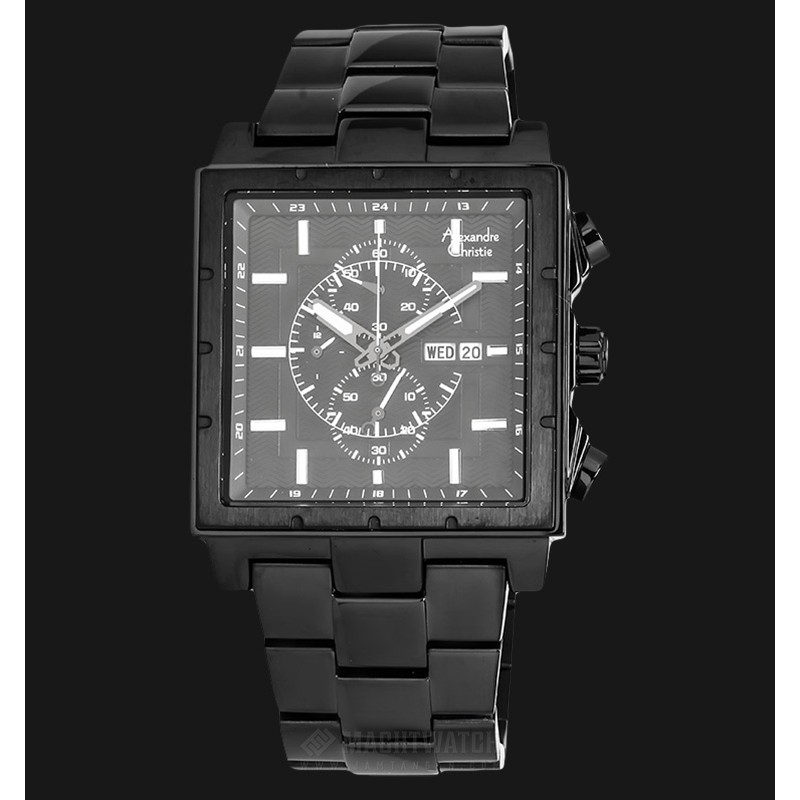 Alexandre Christie AC 6460 MC BIPBA Chronograph Black Dial Black Stainless Steel