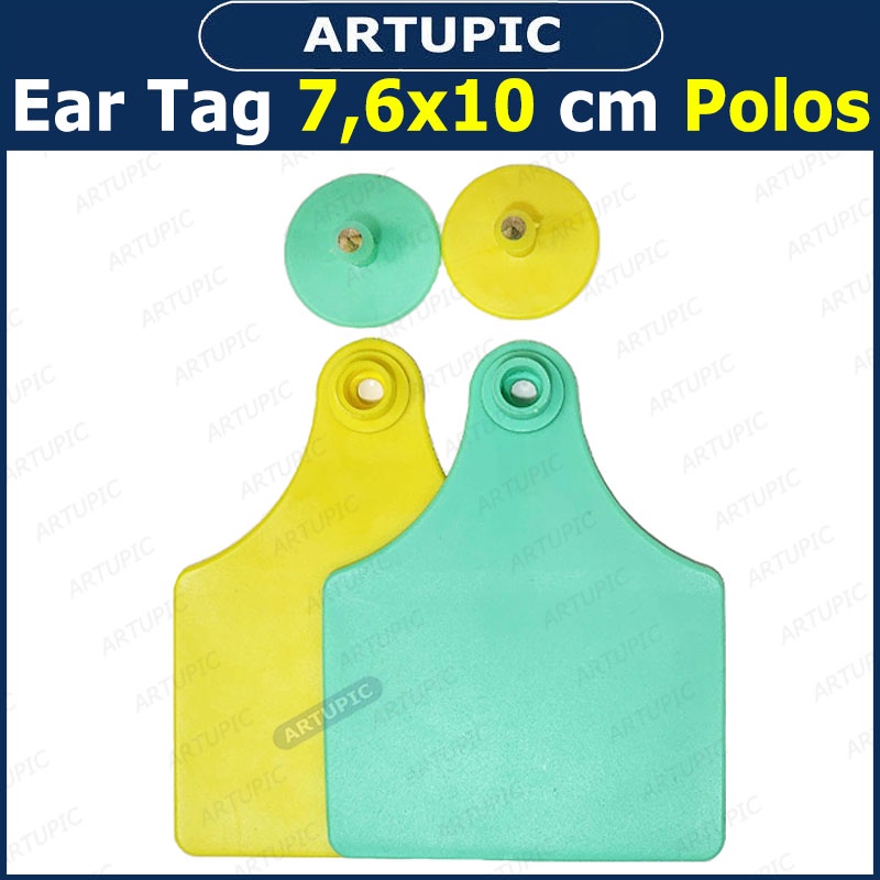 Ear Tag 7.6x10 cm POLOS ECERAN Eartag Necktag bisa Kalung Hewan Ternak Babi Sapi Kuda Kambing Domba