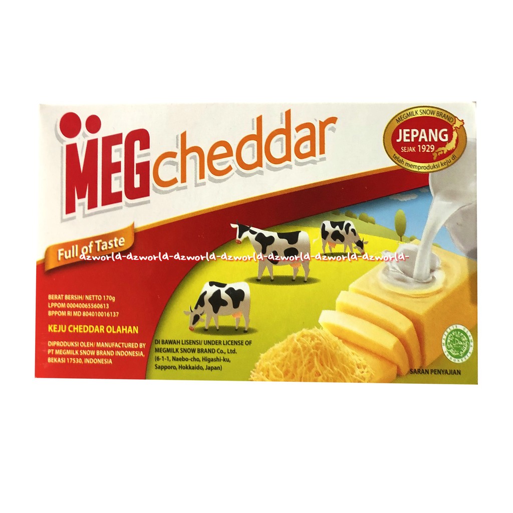 

Meg Cheddar Keju Cheddar Olahan 170gr Full Of Taste Cheese Meeg