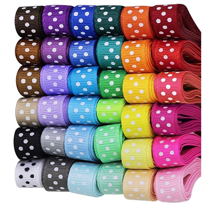 Pita polkadot 0.9cm tebal Per yard