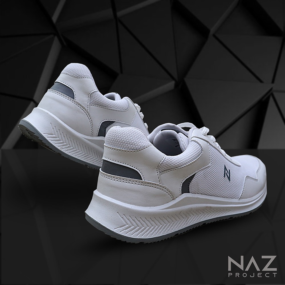 DYLAN WHITE |ManNeedMe x NAZ| Sepatu Sneakers Pria Casual / Sepatu Running ORIGINAL