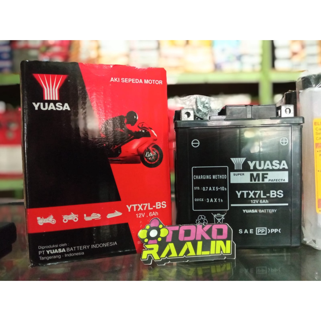 Aki Motor Yamaha R25 , CBR 250, W175 YTX7L-BS YUASA ORI