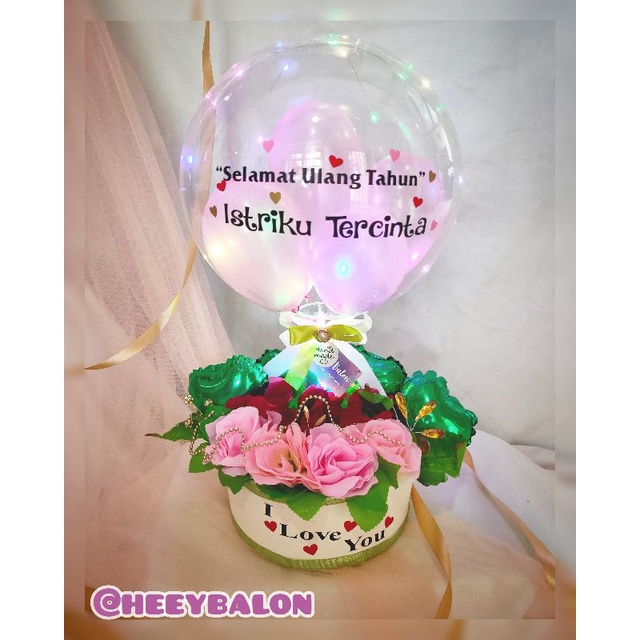 Balon ucapan/balon box/balon buket/buket bunga/buket balon/buket wisuda/buket Snack/Snack box/kado
