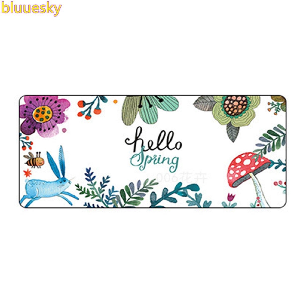 Mouse Pad Gaming Karet Motif Print Bunga Kartun Ukuran Besar
