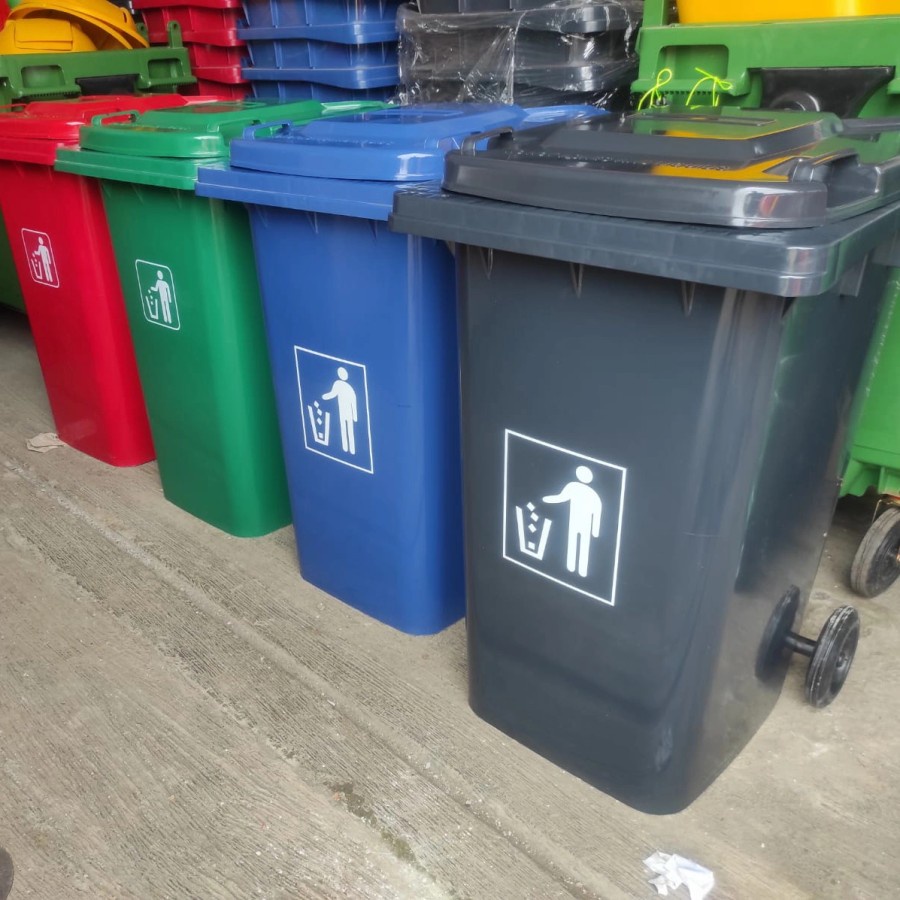 tempat sampah besar-tong sampah-bak sampah plastik HDP uk 240 liter