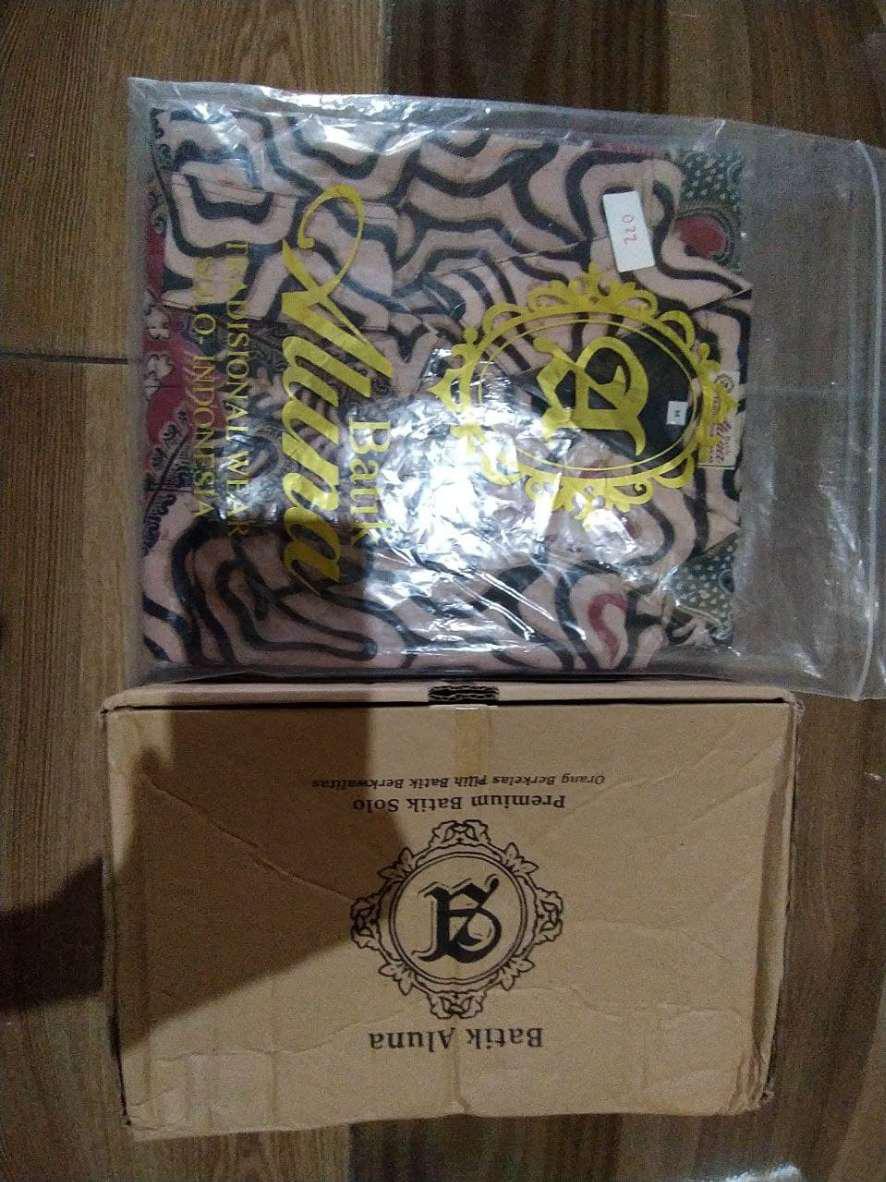 Batik Pria Lengan Panjang Reguler Fit Premium Full Furing Original Keratonan Solo Batik Aluna Pcw022