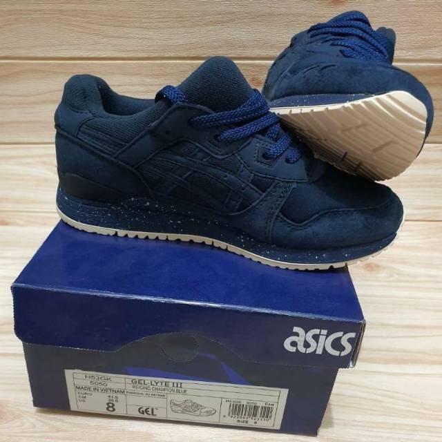 Sepatu ASICS gel Lyte 3 Reighning Champ Navy Gum 39 - 44