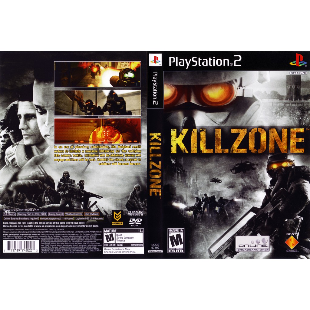 Kaset Ps2 GamePS2 Kill Zone