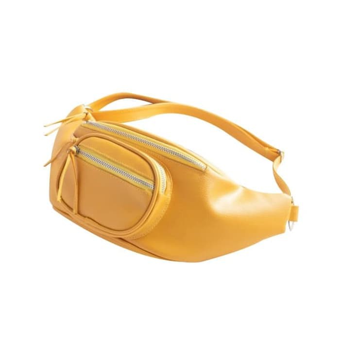 7741QV New Promo Zara Bumbag Croco M1M8 Murah Kasual Scrub Kulit Flap Tas Pinggang Wanita Fanny