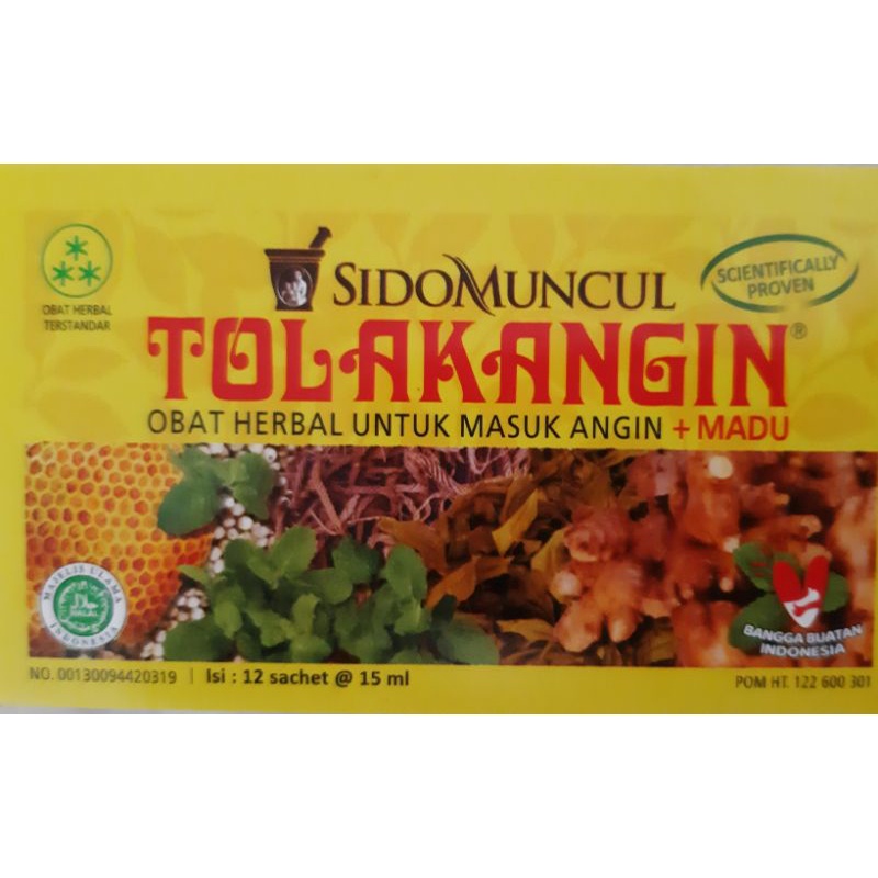 

TOLAK ANGIN CAIR + MADU ( ISI 12 SACHET @15 ML)