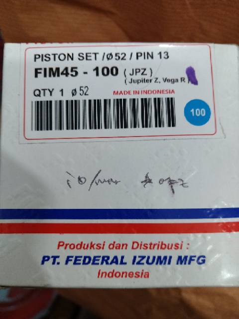 Piston seher kit set jupiter z vega r new fim 45 std 50 100 150  pin 13-4