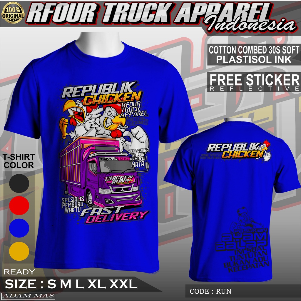 KAOS TRUCK AYAM MANIA BAJU KAOS TRUK AYAM BALAP KAOS TRUCK OLENG KAOS TRUK CHICKEN KAOS DISTRO TRUK