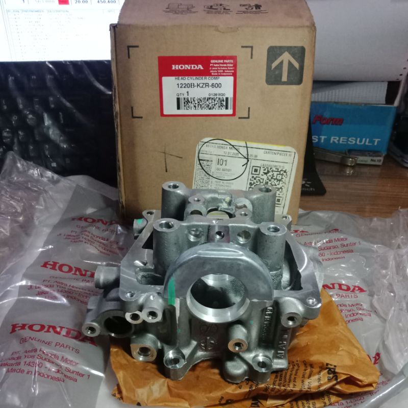 BLOK CYLINDER HEAD KZR VARIO 125 FI LAMA OLD ORIGINAL ORI ASLI HONDA AHM 1220B-KZR-600