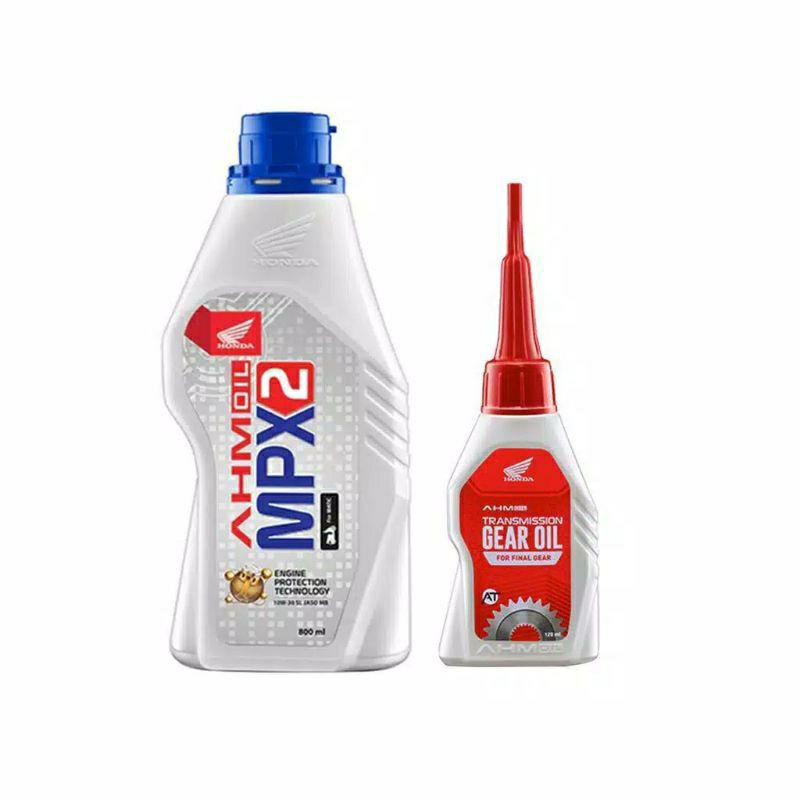 OLI MESIN MPX2 800ML DAN OLI GARDAN 120ML OIL MOTOR AHM MPX 2 ORIGINAL100%