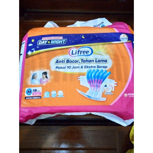 Lifree Popok Perekat ukuran M18(Popok orang Dewasa / lansia)