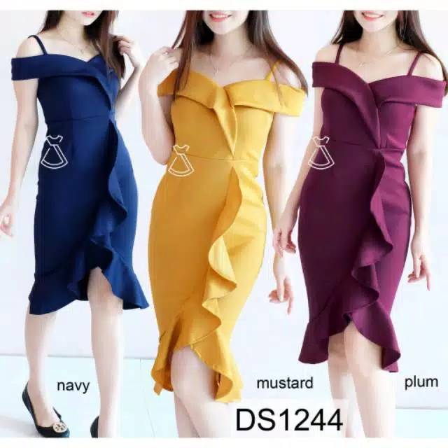 Dress Pesta / Mini Dress Scuba / Busana Pesta Wanita