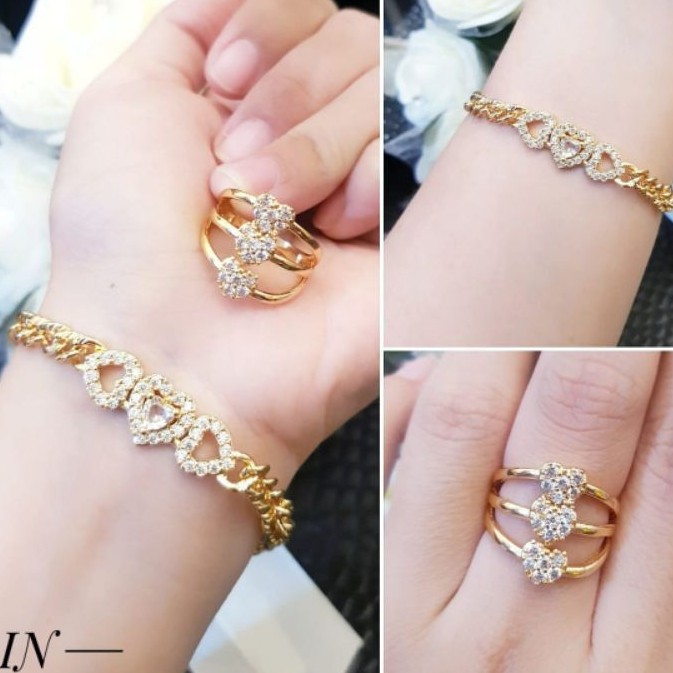 Xuping set gelang dan cincin 117f