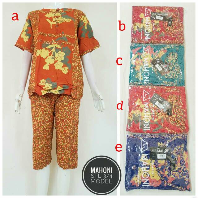 Setelan 3/4 Model Batik Mahoni