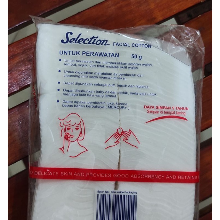 Kapas Wajah Selection 35 / 50 Gram / Digunakan membersihkan Kotoran Wajah / Tekstur Lembut