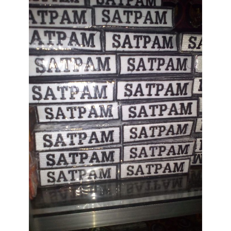 Satpam 100 biji badge full bordir
