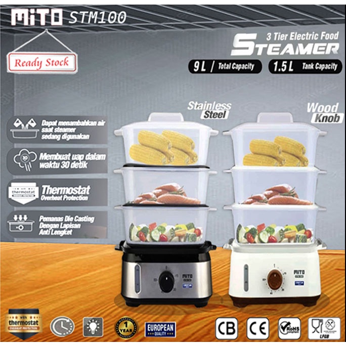 Mito Electric Food Steamer STM 100 / STM100 Pengukus Makanan