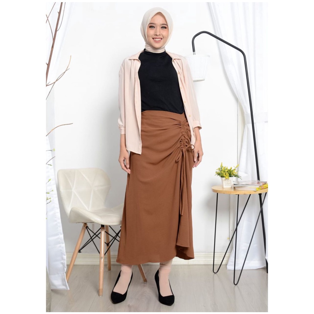 Rok Skirt Serut Crinkle Airflow kekinian Terlaris  Best Seller