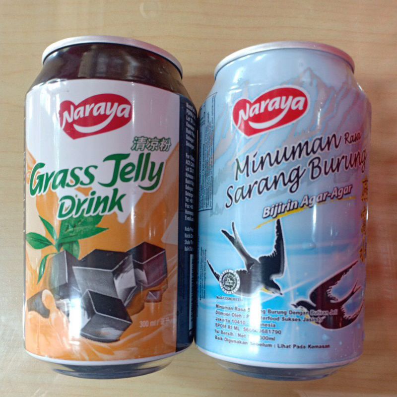 Jual Naraya Minuman Kaleng Grass Jelly Drink Dan Bird Nest Drink 300ml