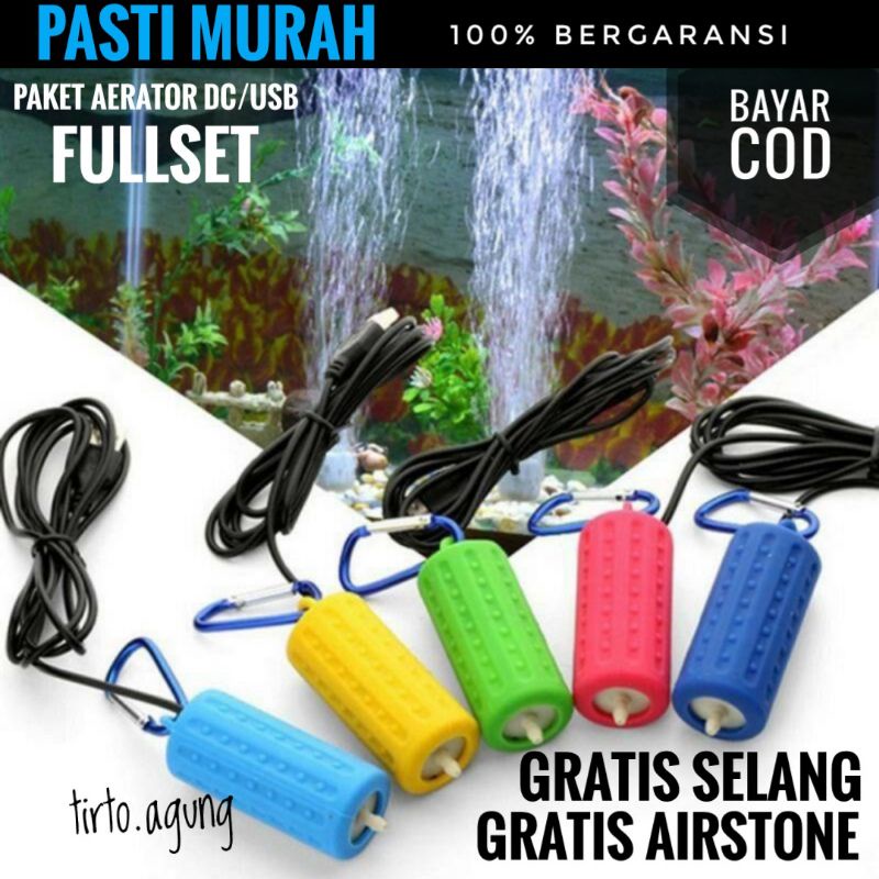 aerator silent DC POWER BANK untuk mancing dan listrik mati air pump mini usb