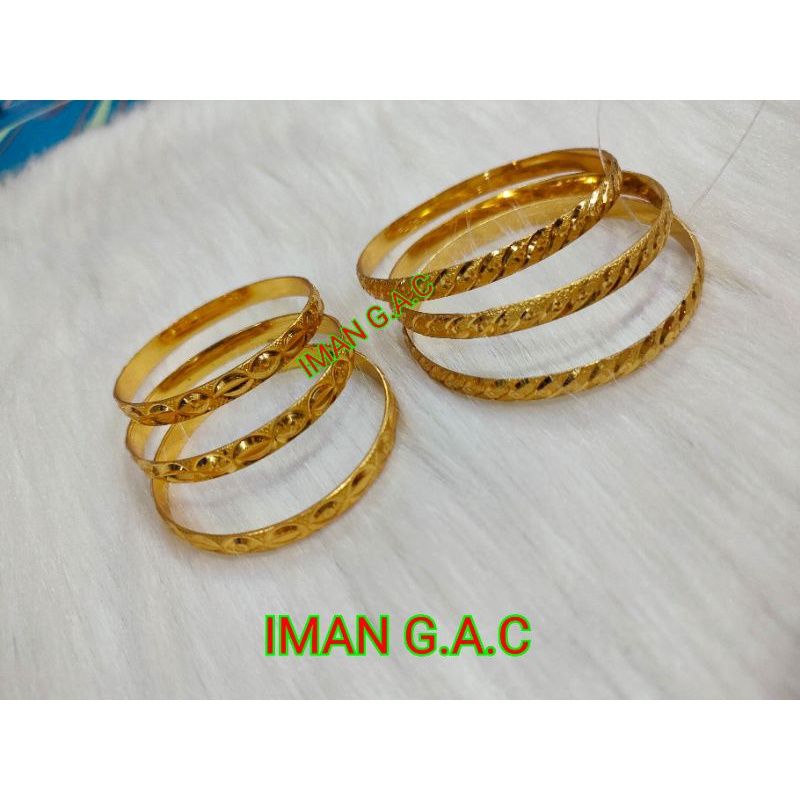 gelang keroncong anak/gelang brass india anak/aksesories gelang india anak warna emas