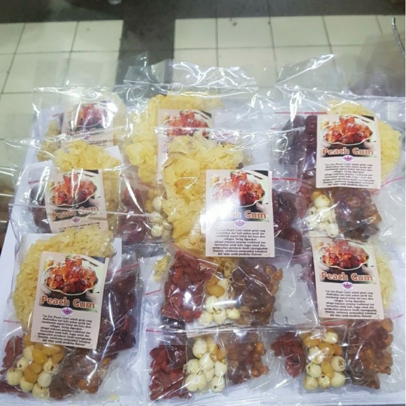 

peach gum paket lengkap 4-6porsi