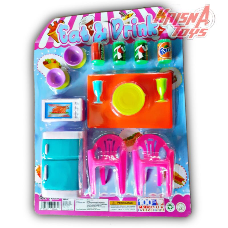 MAINAN ANAK KULKAS DAN MEJA MAKAN SET/KITCHEN SET