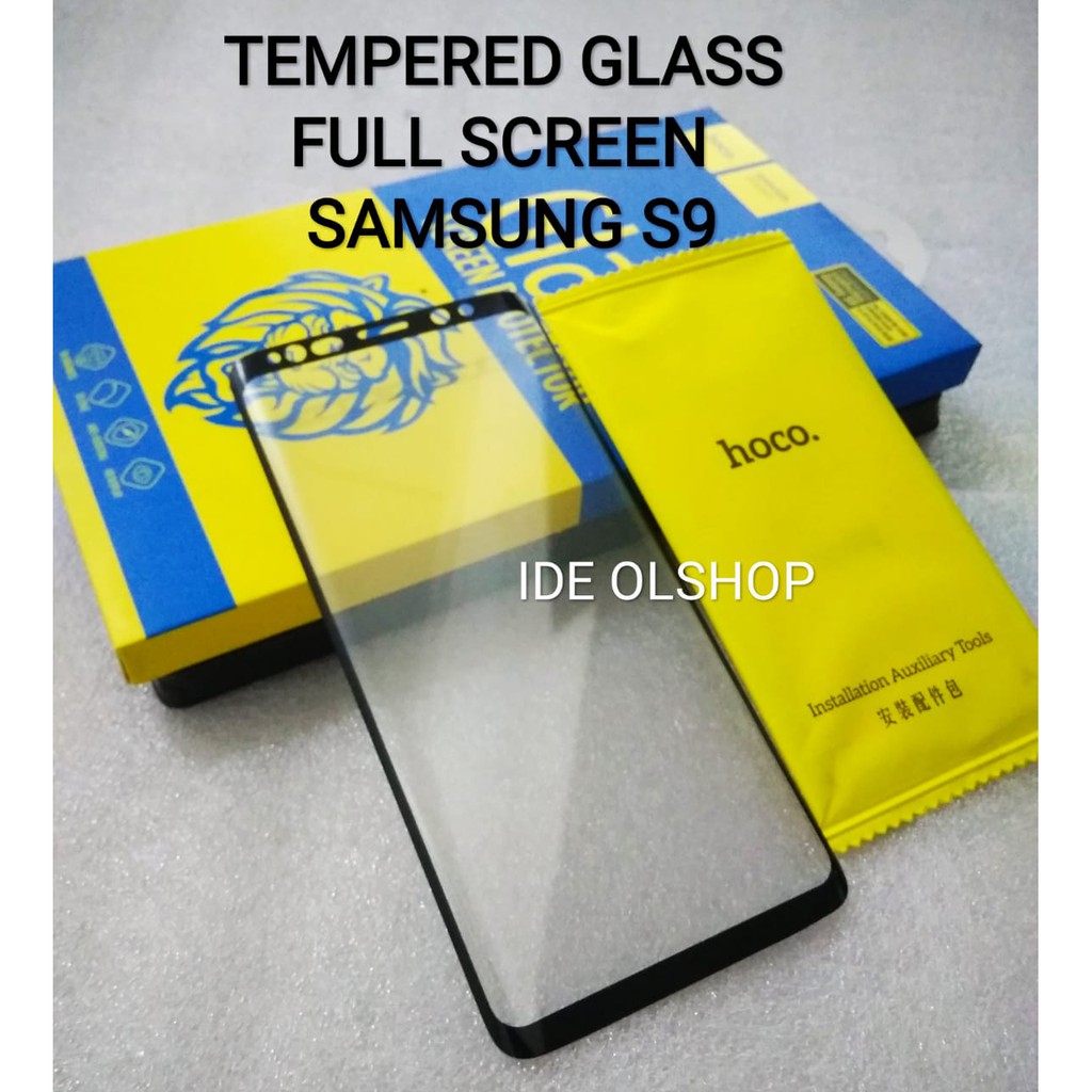 Samsung S9 Tempered Glass Premium Full Screen Full Cover Anti Gores Kaca Screen Guard Hp