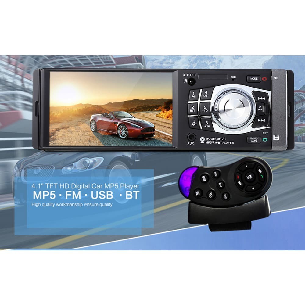 AMPrime Tape Audio Mobil Car Media Player Monitor LCD 4.1" FM Radio