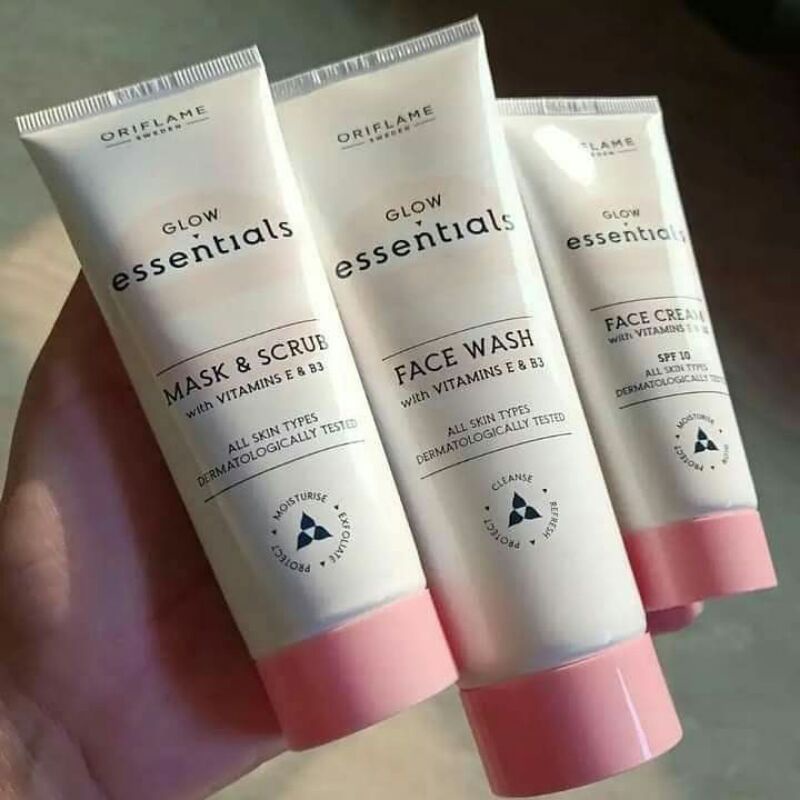 Glow essentials face wash / cream / mask & scrub