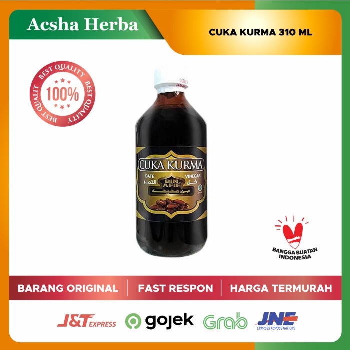 

CUKA KURMA BIN AFIF | DATE VINEGAR 310ml (BERKUALITAS)