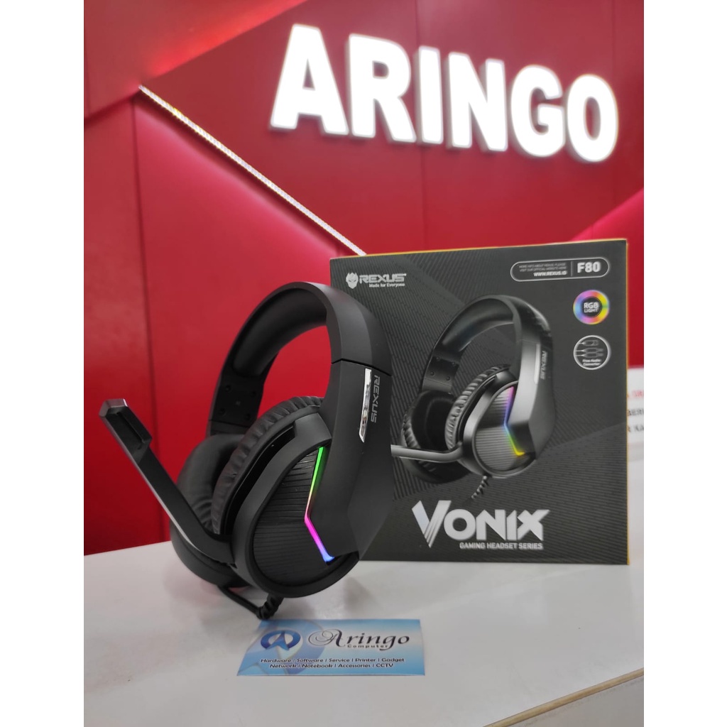 Headset Rexus GAMING RGB VONIX F80 BLACK