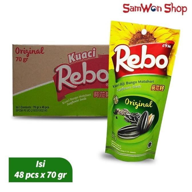 

1 Dus (48 Pcs) - Kuaci Rebo Original 70 Gram