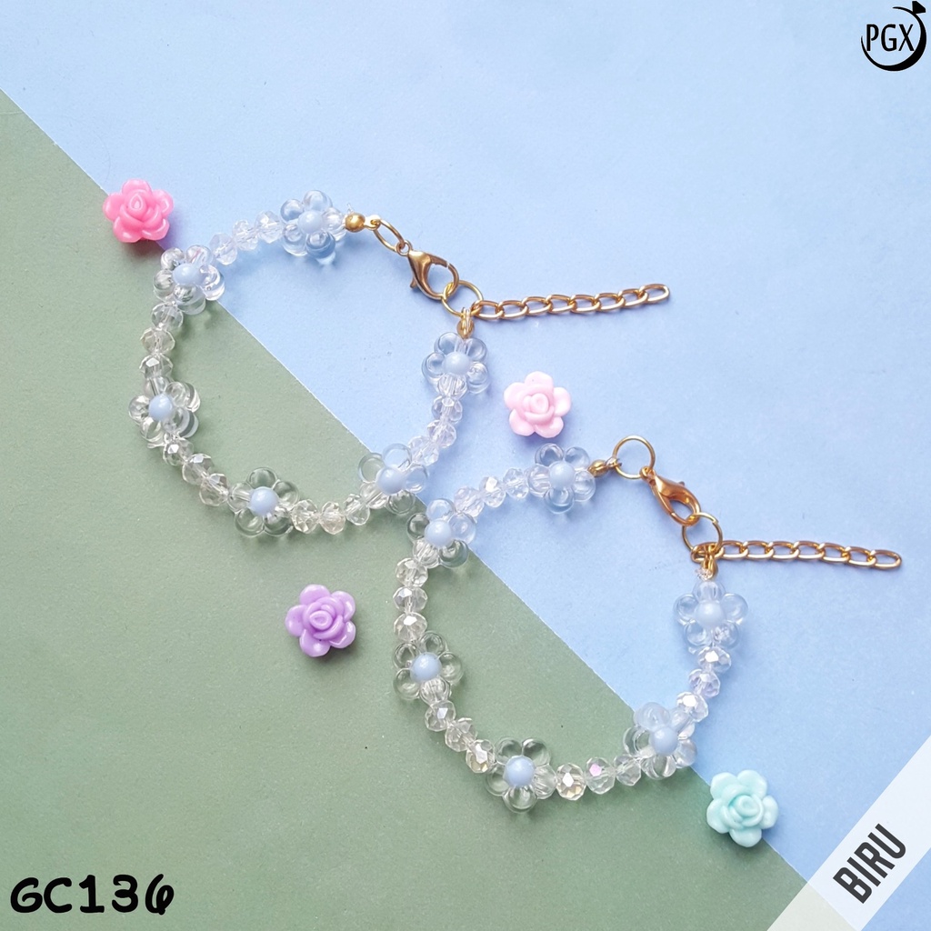 PGX Gelang Couple Sahabat / Bestie Kristal Aksesoris Wanita GC136