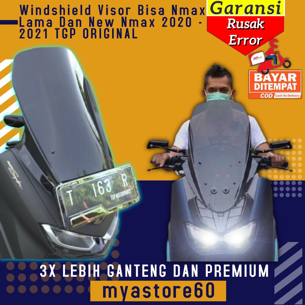 Windshield Visor Bisa Nmax Lama Dan Aksesoris Variasi Yamaha All New Nmax 2020 - 2021 TGP ORIGINAL