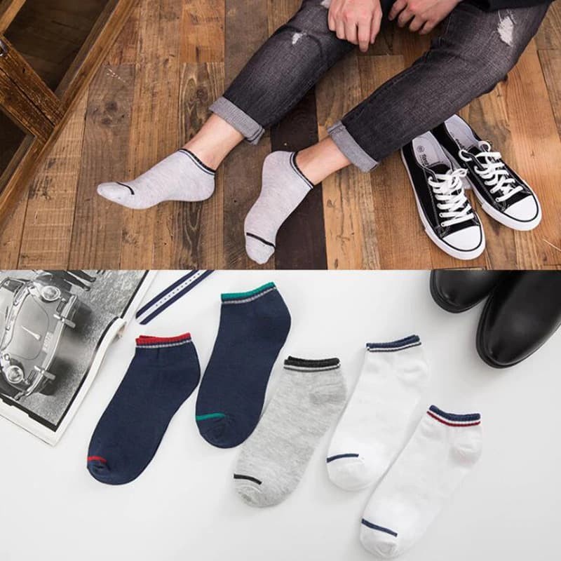 Kaos Kaki Pria Wanita Pendek Angkle One Line Cotton Socks SCH23