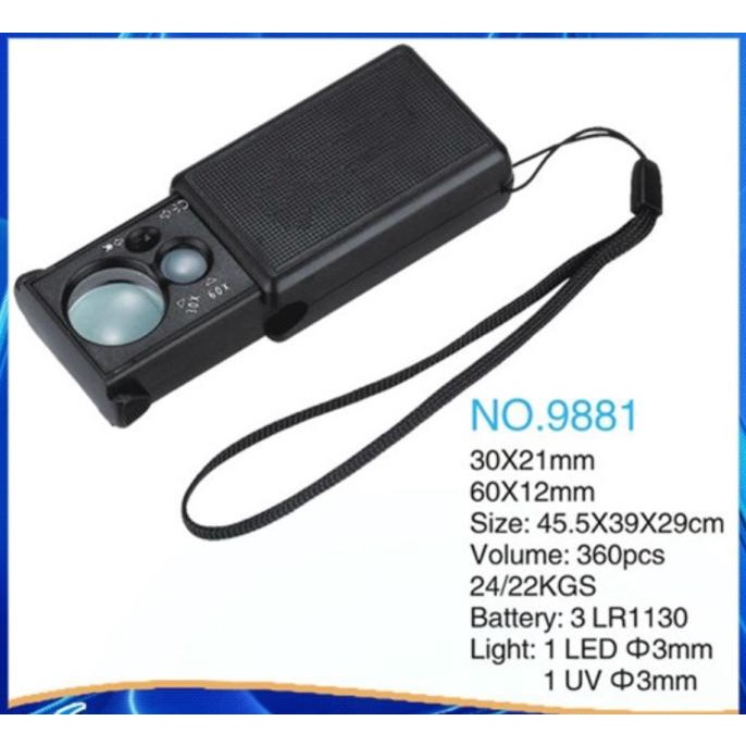

PROMO 9881 Magnifying Glass Kaca Pembesar 30X & 60X Currency LED and LED/PULPEN GEL/PULPEN LUCU/PULPEN 1 PACK/PENSIL WARNA/PENSIL 2B/PENGHAPUS JOYKO/PENGHAPUS LUCU/RAUTAN PENSIL PUTAR/RAUTAN ELEKTRIK/SPIDOL WARNA/SPIDOL PERMANEN/SPIDOL