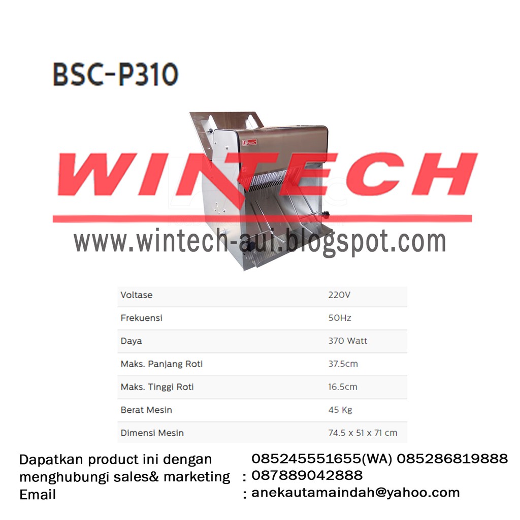 FOMAC BSC-P310 . ( Mesin Pemotong Roti Tawar - mesin Pengiris Roti )