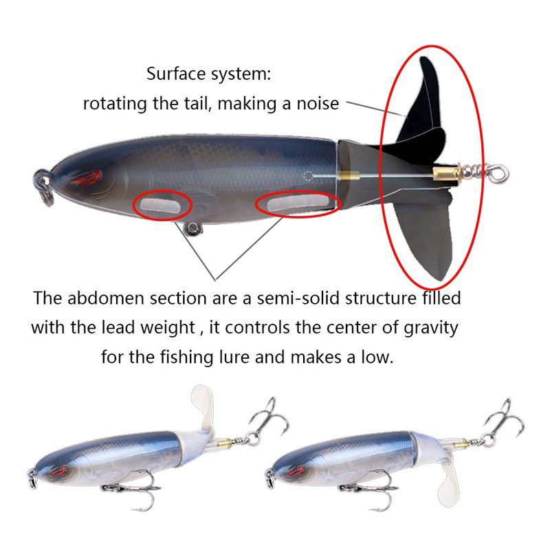 Whopper Plopper 13gr - Umpan Casting Gabus &amp; Toman Propeller Top Water