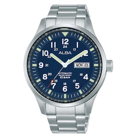 JAM TANGAN PRIA ALBA AL4211X1 AL4211 SILVER BLUE DIAL ORIGINAL