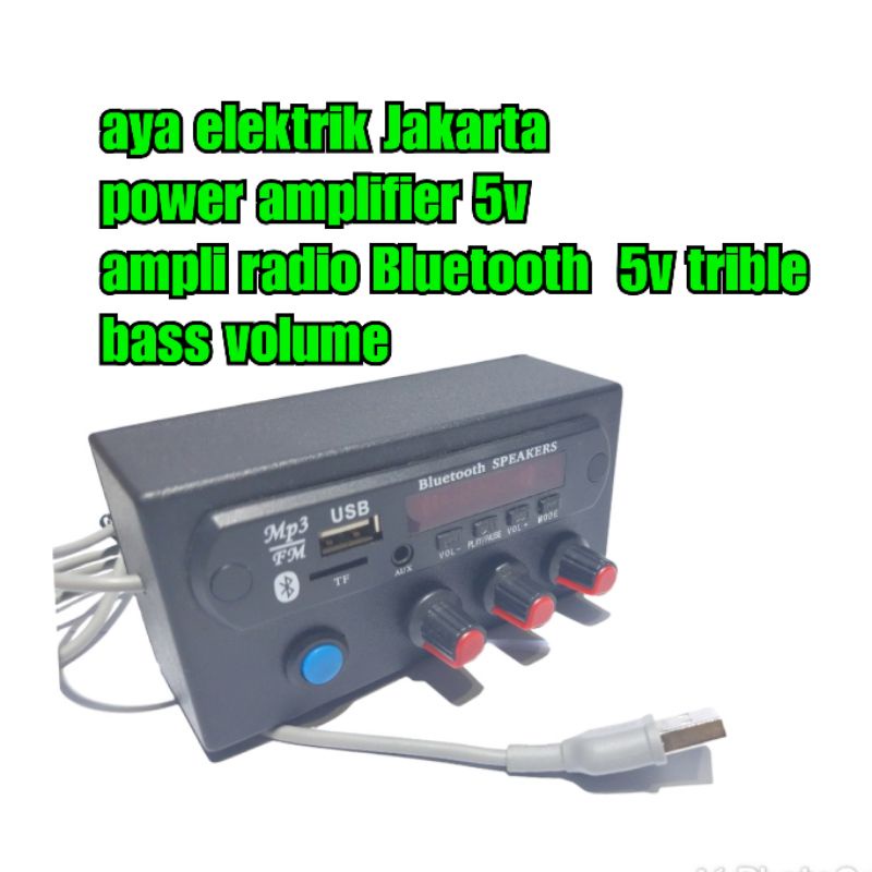 AYANDG TERLARIS Ampli Mini Class D 5V BLUETOOTH / power ampli amplifier bluetooth usb fm radio aux
