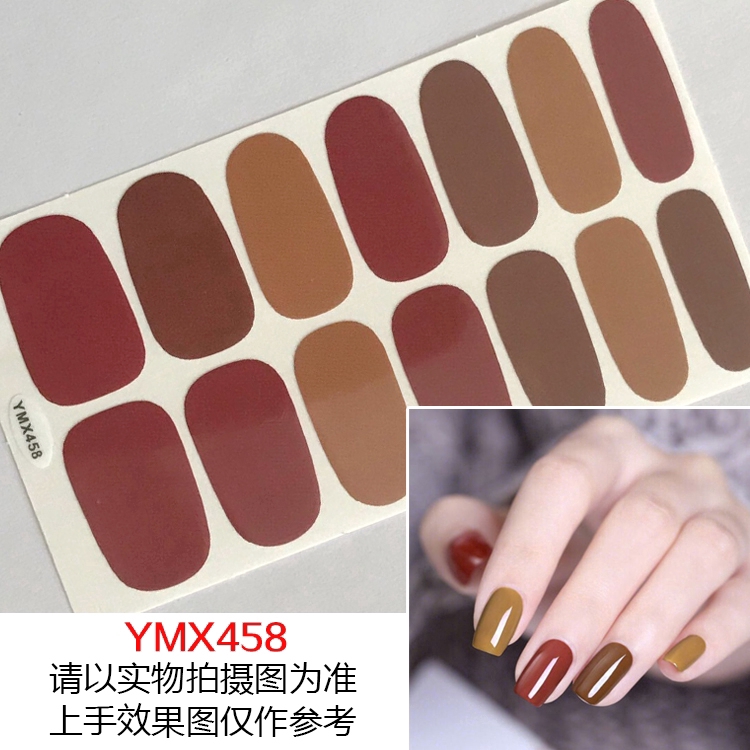 Ymx458-475 Stiker Kuku 3D Bahan Akrilik untuk Nail Art