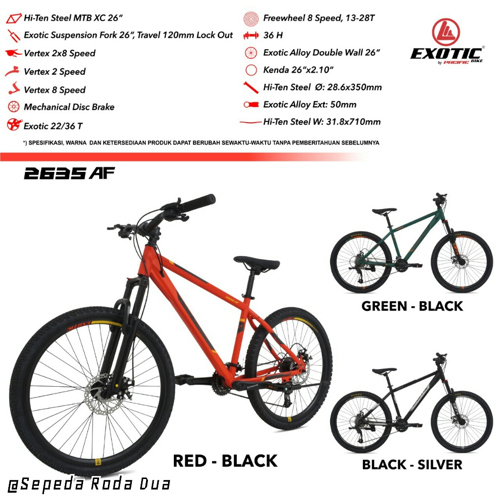 Sepeda Gunung/MTB 26" Steel ET 2635 AF