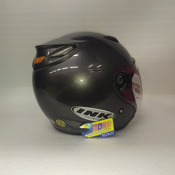 Helm INK Centro Polos Solid Gunmetal | Halfface | Original-3