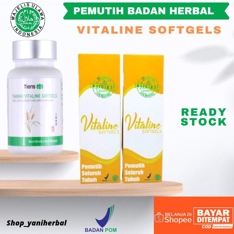 Vitaline Softgel vitagel Pemutih badan herbal perkapsul original
